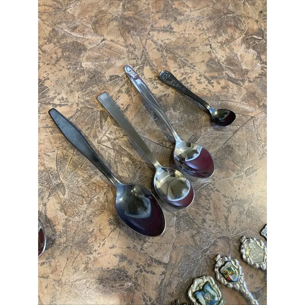 75+ Vintage Souvenir Travel Spoons Lot USA States Europe Middle East Collection